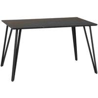 Seconique Marlow Dining Table - Black Marble Effect, Black