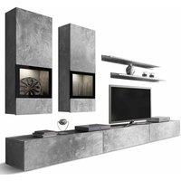 Arte-N ARTE- N Baros 10 Entertainment Unit - Concrete Grey, Grey