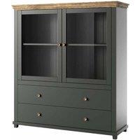 Arte-N ARTE- N Evora 46 Display Cabinet Green Oak Lefkas, Green