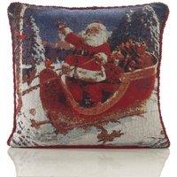 Essential Living Sleigh 18inch Christmas Cushion, Multi
