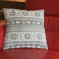 Essential Living Love Snow 18inch Christmas Cushion, Multi