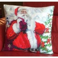 Essential Living Santa & Sack 18inch Christmas Cushion, Multi
