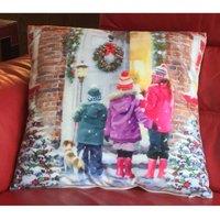 Essential Living Carol Singers 18inch Christmas Cushion, Multi