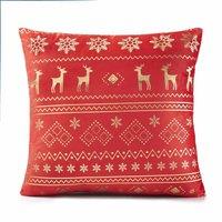 Essential Living Reindeer Gold 18inch Christmas Cushion, Multi