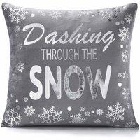 Essential Living Dashing Through The Snow 18inch Christmas Cushion, Multi