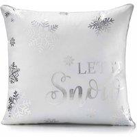 Essential Living Let It Snow 18inch Christmas Cushion, Multi