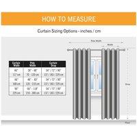 Essential Living Amond Eyelet Ring Top Curtains Silver 117cm x 183cm, Silver