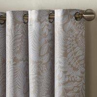 Essential Living Fern Eyelet Ring Top Curtains Cream 228cm x 228cm, Cream