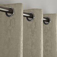 Essential Living Eswic Eyelet Ring Top Curtains Gold 117cm x 137cm, Gold