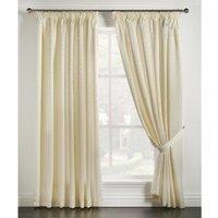 Essential Living Adiso Pencil Pleat Taped Top Curtains Cream 117cm x 229cm, Cream