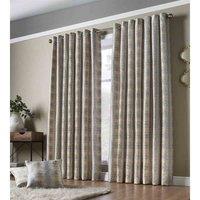 Essential Living Flections Eyelet Ring Top Curtains Ochre 117cm x 137cm, Yellow