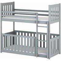 Arte-n Cris Wooden Bunk Bed With Cot Bed, Grey