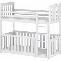 Arte-n Cris Wooden Bunk Bed With Cot Bed, White