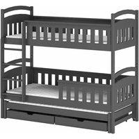 Arte-n Harriet Wooden Bunk Bed With Trundle And Storage, Grey