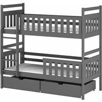 Arte-n Monika Wooden Bunk Bed With Storage, Grey