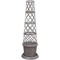 Thompson & Morgan 2 x Tower Pot Modern Grey, Green