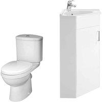 Nuie Mayford Floor Standing 555Mm Unit & Wc Gloss White, White