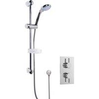 Nuie Concealed Round Thermostatic Twin Valve & Kit Chrome