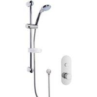 Nuie Concealed Round Thermostatic Push Button Valve & Kit Chrome