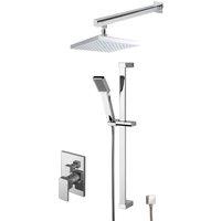 Nuie Concealed Square Manual Valve Kit & Head Chrome