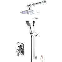 Nuie Concealed Square Manual Valve Kit & Head Chrome