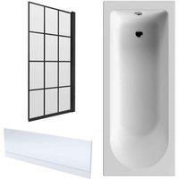 Nuie 1700X700 Standard Bath Panel & Screen, White