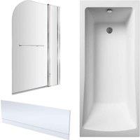 Nuie 1700X700 Standard Bath Panel & Screen, White