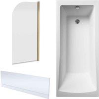 Nuie 1700X700 Eternalite Bath Panel & Screen, White