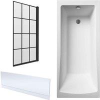Nuie 1700X700 Standard Bath Panel & Screen, White