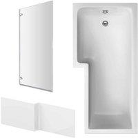 Nuie 1700 Sq Bath Panel & Chrome Screen Lh