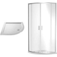 Nuie 800Mm Chrome Quadrant & Tray Chrome