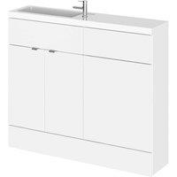 Hudson Reed Fusion 1000Mm Combination Vanity & Wc Compact - Gloss White, White