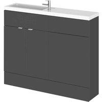 Hudson Reed Fusion 1100Mm Combination - Compact - Gloss Grey, Grey