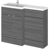 Hudson Reed Fusion 1100Mm Combination - Fd - Lh - Grey Woodgrain, Grey