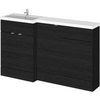 Hudson Reed Fusion 1500Mm Combination - Fd Option 1 - Lh - Black Woodgrain, Black