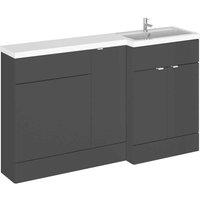 Hudson Reed Fusion 1500Mm Combination - Fd Option 2 - Rh - Gloss Grey, Grey