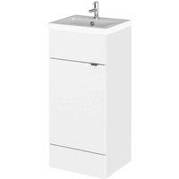 Hudson Reed Fusion 400Mm Fd Vanity Unit & Basin - Gloss White, White