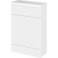 Hudson Reed Fusion 600Mm Compact Wc Unit & Polymarble Top - Gloss White, White