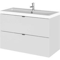 Hudson Reed Fusion 800Mm Vanity Unit & Basin - Gloss Grey Mist, Grey