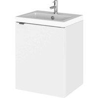 Hudson Reed Fusion 400Mm Vanity Unit & Basin - Gloss White, White