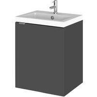 Hudson Reed Fusion 400Mm Vanity Unit & Basin - Gloss Grey, Grey