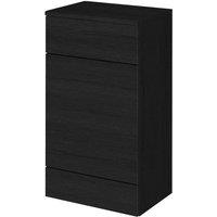 Hudson Reed Fusion 500 Wc Unit 355Mm Deep - Black Woodgrain, Black