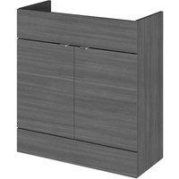 Hudson Reed 800Mm Vanity Unit - Grey Woodgrain, Grey