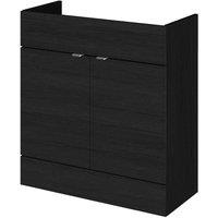 Hudson Reed 800Mm Vanity Unit - Black Woodgrain, Black