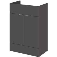 Hudson Reed 600Mm Vanity Unit - Gloss Grey, Grey