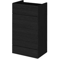 Hudson Reed 500Mm Wc Unit - Black Woodgrain, Black