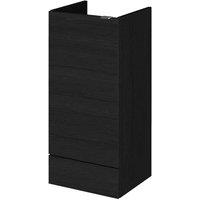 Hudson Reed Fusion 400Mm Base Unit - Black Woodgrain, Black