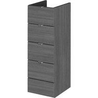 Hudson Reed Fusion 300Mm Drawer Unit - Grey Woodgrain, Grey