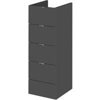Hudson Reed Fusion 300Mm Drawer Unit - Gloss Grey, Grey