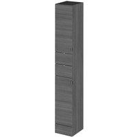 Hudson Reed Fusion 300Mm Tall Unit - Grey Woodgrain, Grey